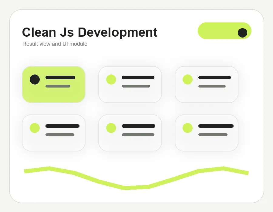 3D commercial visual for Clean HTML/CSS/JavaScript development